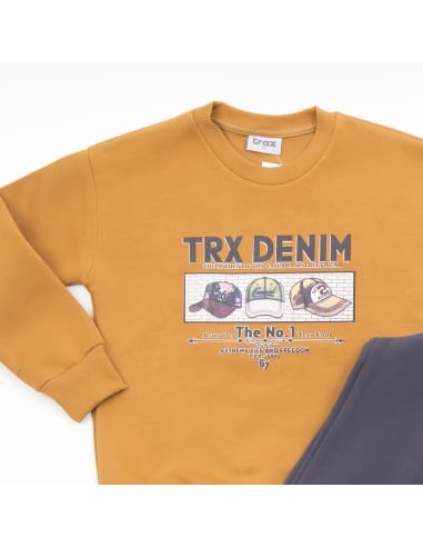 TRAX Παιδικό Σετ Φόρμας 2τμχ Μουσταρδί