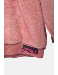 JOYCE Παιδικό Φούτερ Fleece με Κουκούλα Ροζ 2
