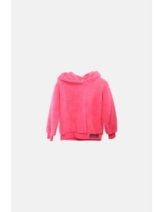 JOYCE Παιδικό Φούτερ Fleece με Κουκούλα Κοραλί
