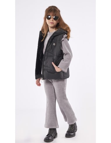 EBITA FASHION Παιδικο Αμάνικο Μπουφάν Μαύρο