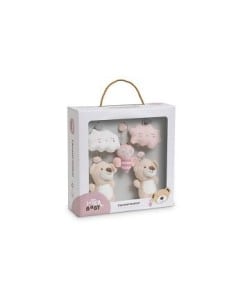 INTERBABY Μουσικό Carousel Bear Pink