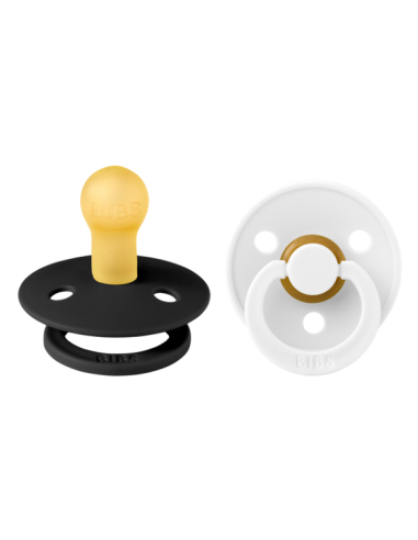 BIBS Πιπίλες Colour Round Latex 2pack Black -...