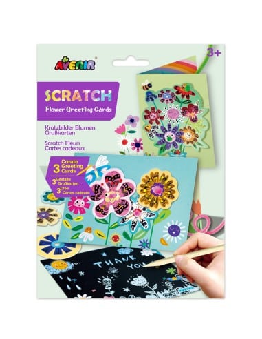 Avenir Scratch 4 Greeting Card Flowers