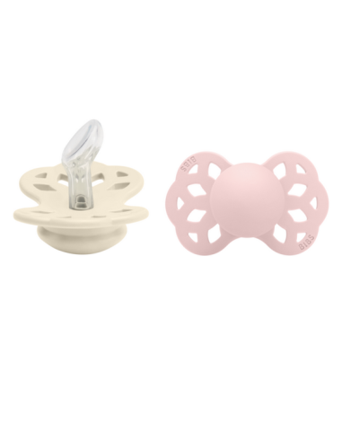 BIBS Πιπίλες Infinity Silicone Anatomical 2pack Ivory - Blossom No1