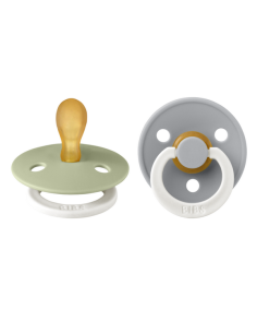 BIBS Πιπίλες Colour Symmetrical Glow Latex 2pack Sage -...