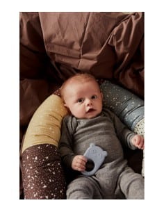 OYOY MINI Μασητικό Σιλικόνης Nelson & Ninka 2τμχ Καφέ Λιλα 2