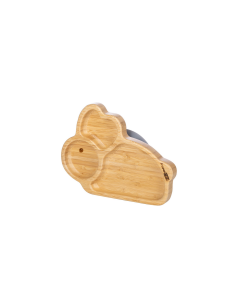 FREEON Bunny Παιδικό Πιάτο Φαγητού από Bamboo Καφέ 2