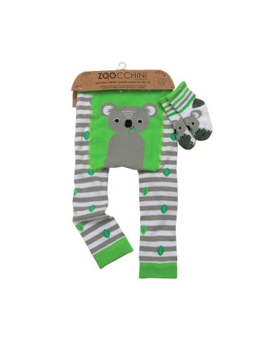 ZOOCCHINI Grip+Easy Crawler Pants & Socks Set – Koala