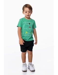 FUNKY FOR BABY Παιδικό Σετ Βερμούδα Μακό 2τμχ Πράσινο 2