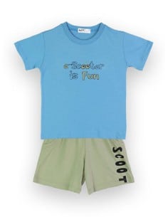 Nek KidsWear Παιδικό Σετ Βερμούδα Μακό 2τμχ Μπλε