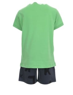 Nek KidsWear Παιδικό Σετ Βερμούδα Μακό 2τμχ Λαχανί 2