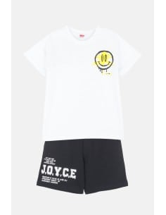 JOYCE Παιδικό Σετ Βερμούδα Μακό 2τμχ Λευκό