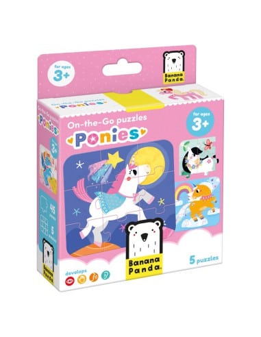 BANANA PANTA On The Go Puzzles Ponies 3+