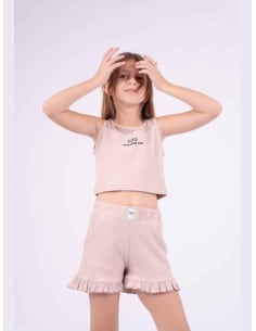EBITA FASHION Παιδικό Σετ Με Σορτς 2τμχ Μπεζ 2