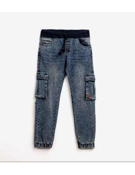 FUNKY FOR BABY Παιδικό Παντελόνι Με Λάστιχο Τζην Μπλε