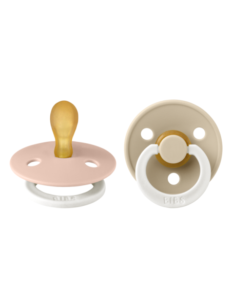 BIBS Πιπίλες Colour Symmetrical Latex 2pack Blush Vanilla Glow No1