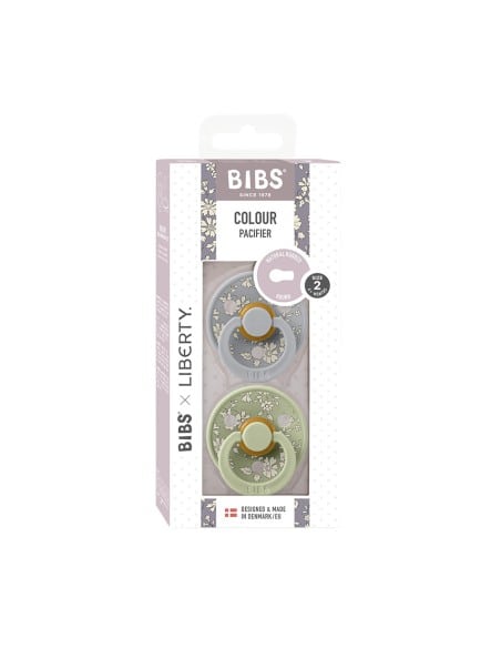 BIBS Πιπίλες X Liberty Round Latex 2pack Capel Sage mix No2