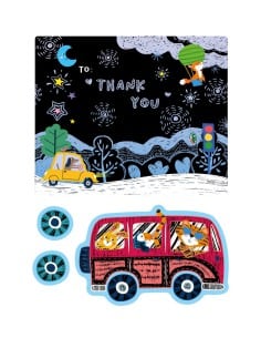 AVENIR Scratch Greeting Card Cars 2