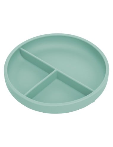 FREEON Πιάτο Σιλικόνης Με Χωρίσματα Green