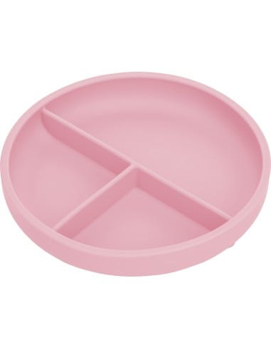 FREEON Πιάτο Σιλικόνης Με Χωρίσματα Pink