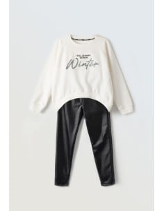 EBITA FASHION Παιδικό Σετ Κολάν 2τμχ Εκρού