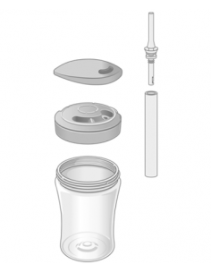 NUK Action Cup Κύπελλο με Καλαμάκι 12m+ 230ml Κίτρινο 2