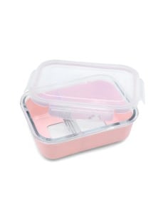 MELII Glass Bento με Θήκη Σιλικόνης 740ml Pink 2