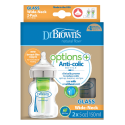 DR BROWN'S Μπιμπερό Γυάλινο με Φαρδύ Λαιμό Options (Φ.Λ.) 150ml (2 τεμ.)