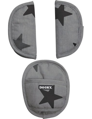 DOOKY Universal Pads για Ζώνη 5 Σημείων Grey Stars