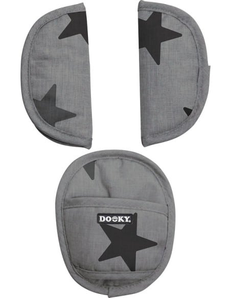 DOOKY Universal Pads για Ζώνη 5 Σημείων Grey Stars
