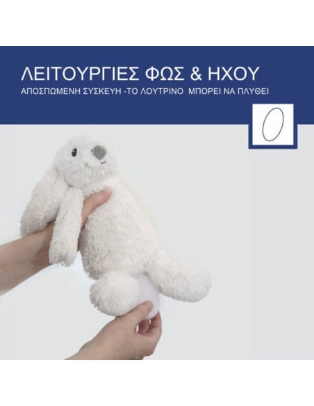 ZAZU Ro Rabbit Ζωάκι με Λευκούς Ήχους, Φως και Αισθητήρα Κλάματος Επαφορτιζόμενο