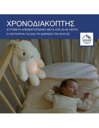 ZAZU Ro Rabbit Ζωάκι με Λευκούς Ήχους, Φως και...