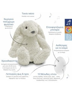 ZAZU Ro Rabbit Ζωάκι με Λευκούς Ήχους, Φως και Αισθητήρα... 2