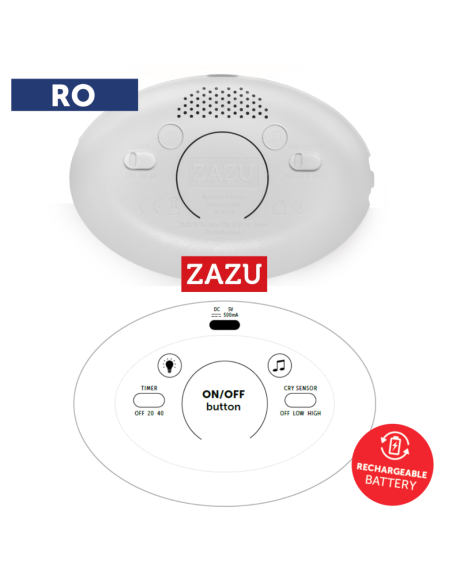 ZAZU Ro Rabbit Ζωάκι με Λευκούς Ήχους, Φως και Αισθητήρα Κλάματος Επαφορτιζόμενο