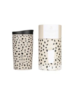 ESTIA Θερμός Travel Mug Save The Aegean Leopard Taupe 350ml