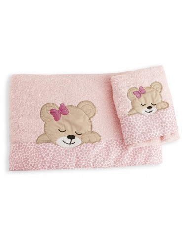 DIM Πετσέτες Sleeping Bear Ροζ