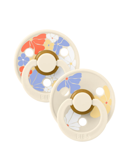 BIBS Πιπίλες Studio Colour Latex 2pack Morning Bloom Ivory Mix No2