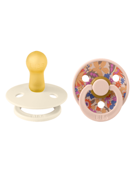 BIBS Πιπίλες X Liberty Round Latex 2pack June Blossom - Blush Mix No2