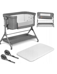 LIONELO Λίκνο Συγκοίμησης Leonie Plus Gray Silver