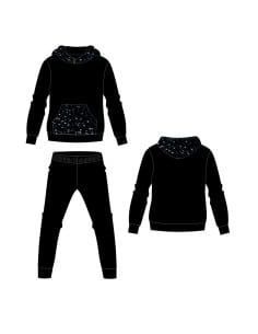 FUNKY FOR BABY Παιδικό Σετ Φόρμα Βελουτέ 2τμχ Μαύρο
