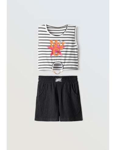 EBITA FASHION Παιδικό Σετ Σορτς 2τμχ Απρόμαυρο