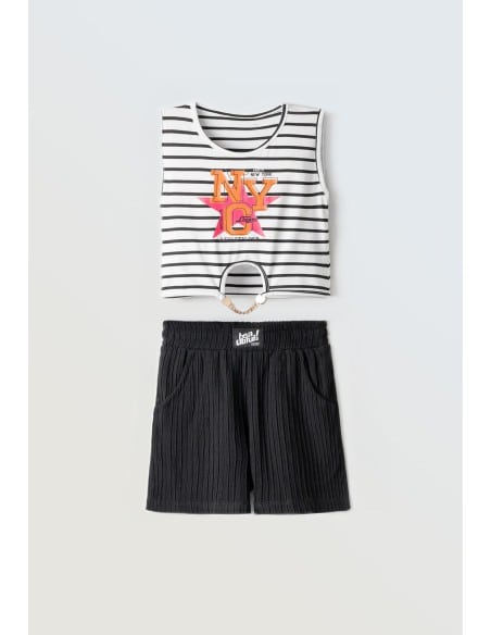 EBITA FASHION Παιδικό Σετ Σορτς 2τμχ Απρόμαυρο