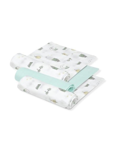INTERBABY Πάνες Αγκαλιάς Bamboo 55x70 Σετ 3 Τεμ...