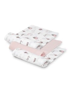INTERBABY Πάνες Αγκαλιάς Bamboo 55x70 Σετ 3 Τεμ Pink
