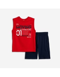 FUNKY FOR BABY Παιδικό Σετ Βερμούδα Μακό 2τμχ Κόκκινο
