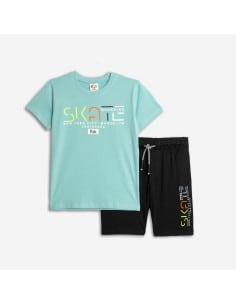 FUNKY FOR BABY Παιδικό Σετ Βερμούδα Μακό 2τμχ Οινοπνευματι