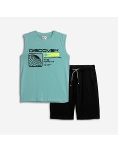FUNKY FOR BABY Παιδικό Σετ Βερμούδα Μακό 2τμχ Οινοπνευματι