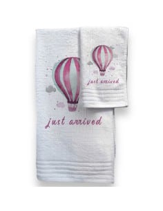 BONJOUR BEBE Σετ Πετσέτες Airballoon Pink