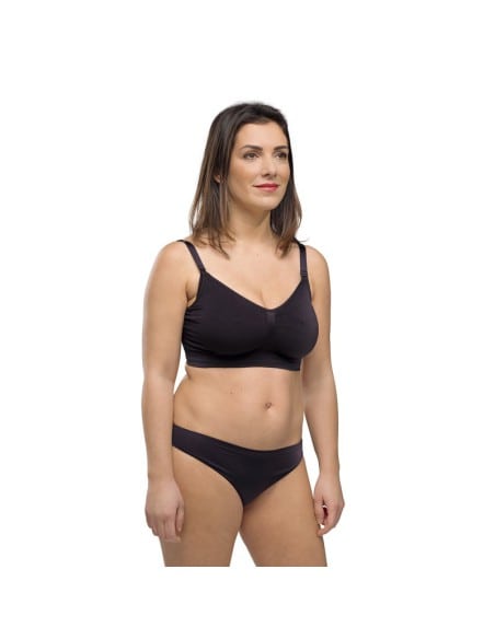 CARRIWELL Σουτιέν Θηλασμού χωρίς Ραφές Seamless Nursing Bra Μαύρο