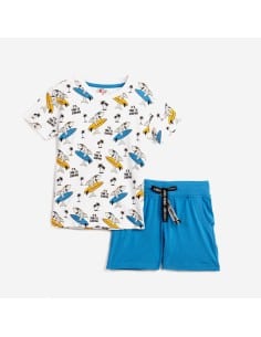 FUNKY FOR BABY Παιδικό Σετ Βερμούδα Μακό 2τμχ Λευκό